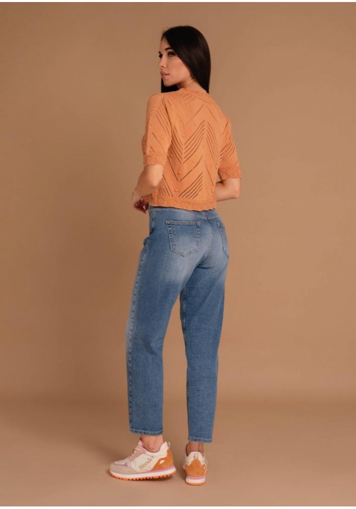 Magenta kötött kardigán