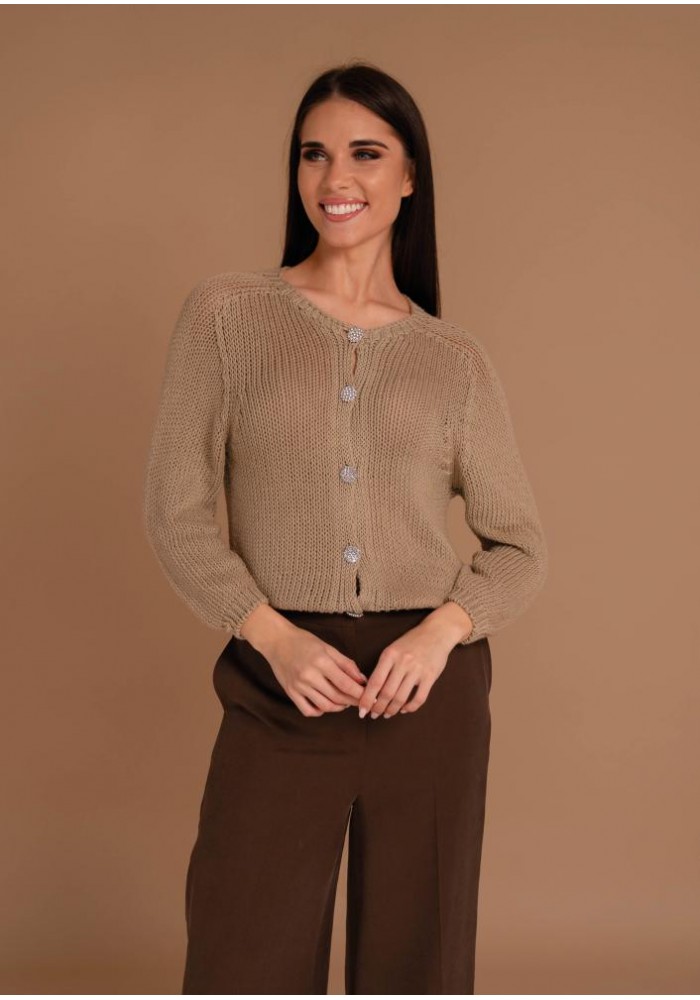 Magenta kötött kardigán