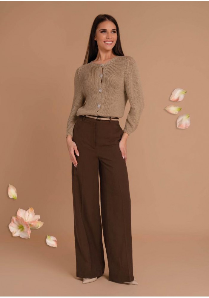 Magenta kötött kardigán