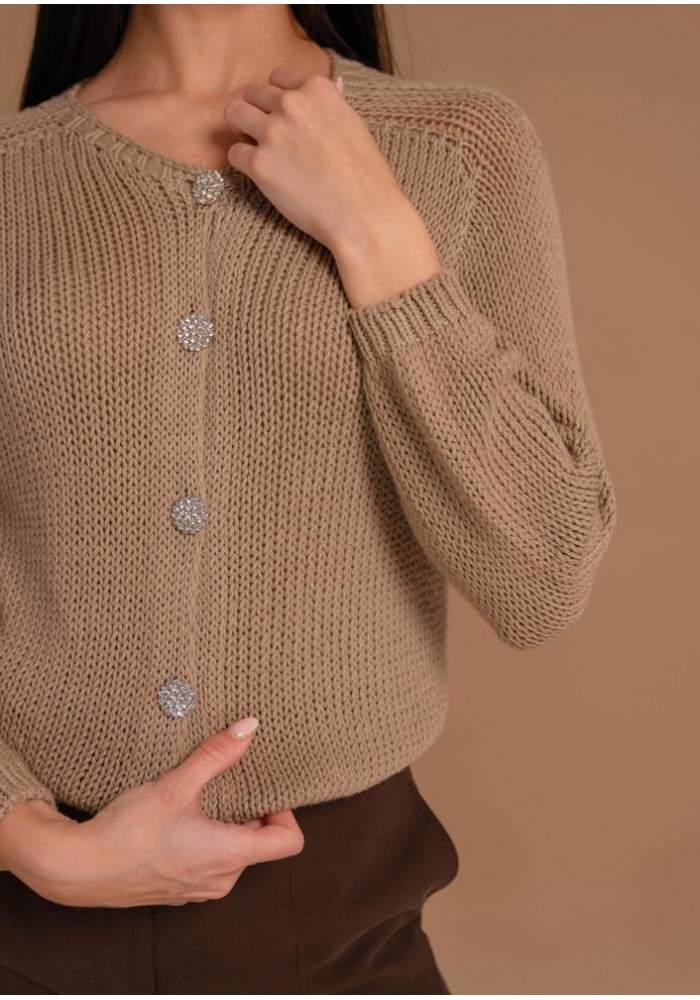 Magenta kötött kardigán